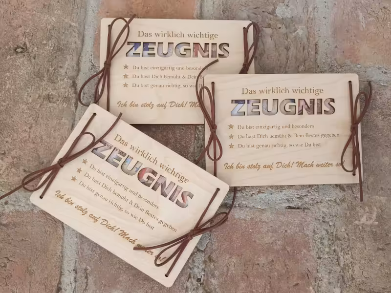 Geldgeschenk zum Zeugnis